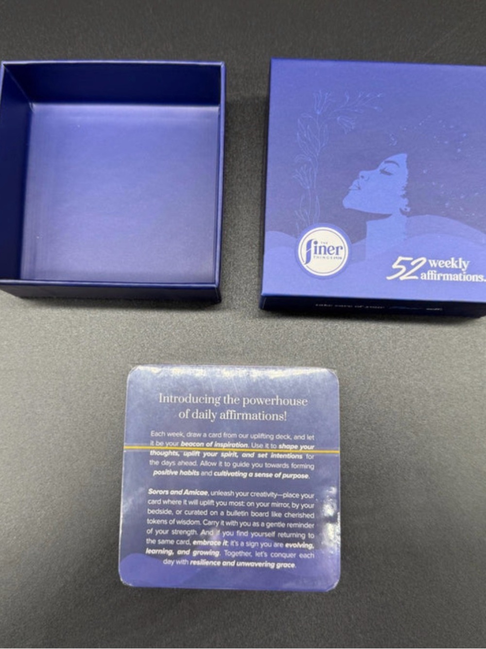 52 Weekly Affirmations Card Deck - Deep Purple